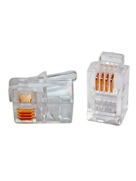 Коннектор RJ-9 4P4C категория 5e, 10 шт., Netko Optima (NC-RJ-9-(4p4c)-10)