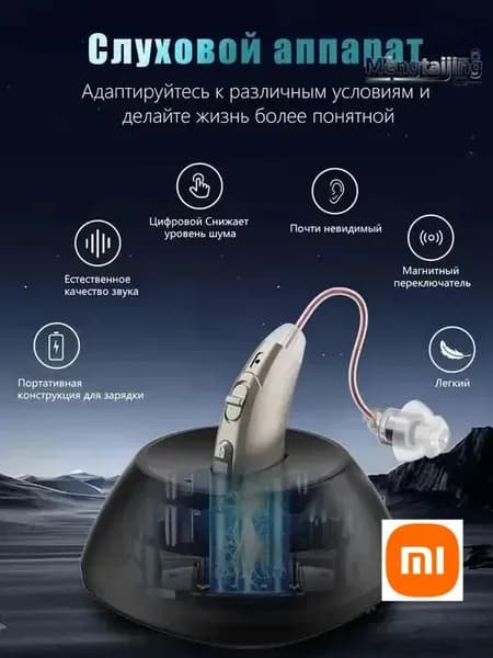 Слуховой аппарат усилитель звука для пожилых с зарядкой
