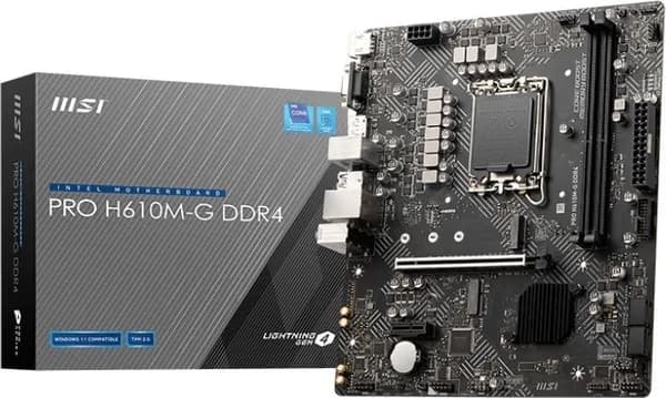 Материнская плата MSI PRO H610M-G Soc-1700 Intel H610 2xDDR5 mATX AC 97 8ch(7.1) GbLAN+VGA+HDMI+DP