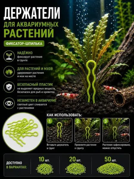 10шт. Держатель для аквариумных растений Шпилька