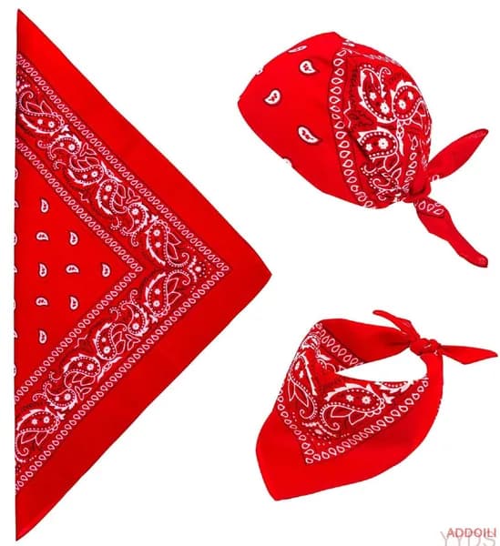 Бандана красная ковбойская 55х55 см