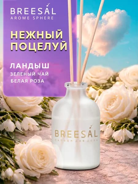 Диффузор для дома, ароматизатор с палочками Breesal Нежный поцелуй