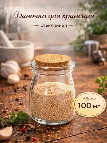 Банка для продуктов "Без принта", 100 мл, 1 шт