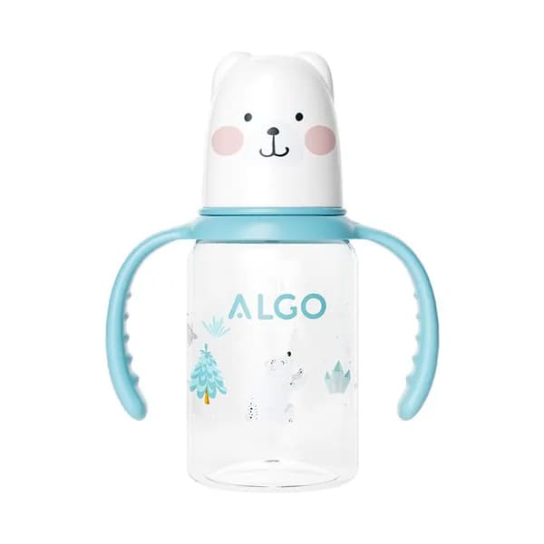 Детская бутылочка ALGO 120 мл с ручкой, PC
