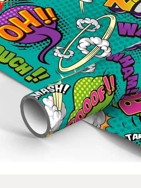 Упаковочная бумага глянцевая AXLER "Graffiti boom", 105г/м2, 70х100 см