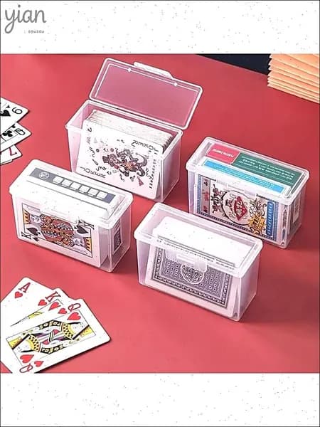 4 коробки для хранения игральных карт-упаковка из штук (Без игральных карт)