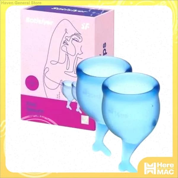 Набор менструальных чаш Satisfyer Feel Secure синий HEREMAC