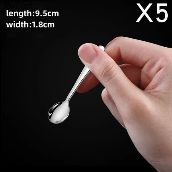 Ложка кофейная 5 предм. белый, серебристый