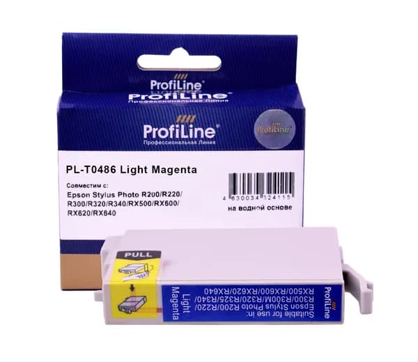 Картридж для струйного принтера T0486 ProfiLine для Epson StylusPhoto R200/R220/R300/R300M/R320/R325 и др., цвет светло-пурпурный