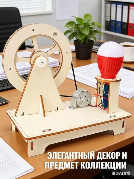 Комплект лампочек для генератора с ручным заводом, игрушка для сборки из дерева, образовательная головоломка, материалы для научного физического эксперимента, подарок для школьного проекта