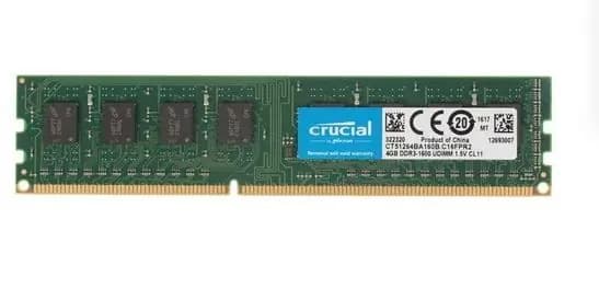 Crucial Оперативная память Модуль оперативной памяти DDR3 Crucial CT51264BA160B 4Гб 1600MHz DDR3, 1600 МГц, 1 x 4 ГБ (CT51264BA160B )