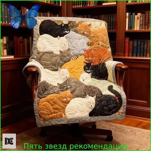 Плед плюшевый плед с котиками , Пух, 100 см х 70 см