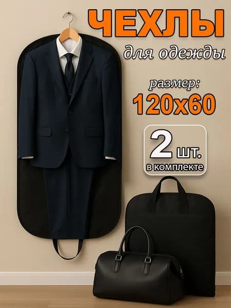 Чехол для одежды 120x60 см, 2 шт
