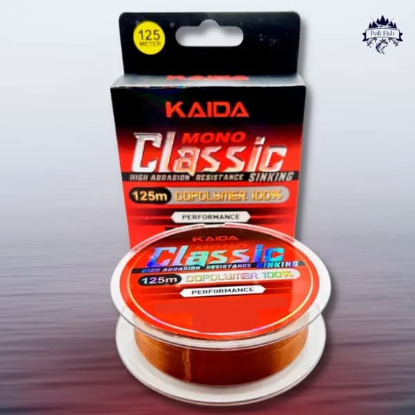 Леска монофильная Kaida Mono Classic леска для рыбалки тест 3.31кг 125м коричневый