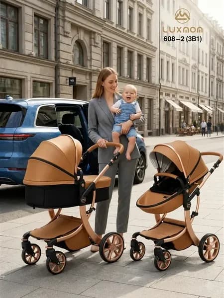 Детская коляска трансформер 3 в 1 Luxmom Voondo NEW 2026 для