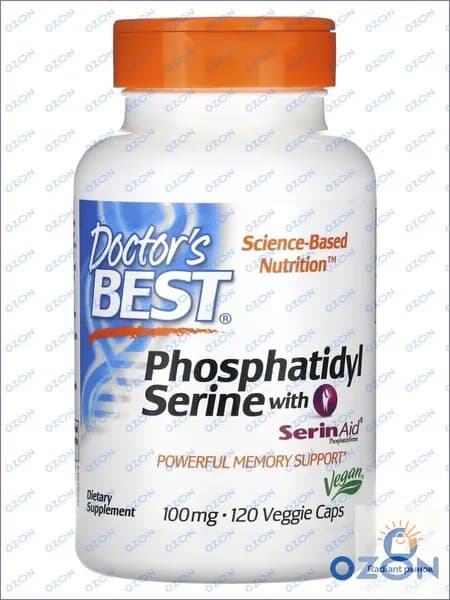Фосфатидилсерин Doctor's Best Phosphatidyl Serine 100 мг, 120 вегетарианских капсул