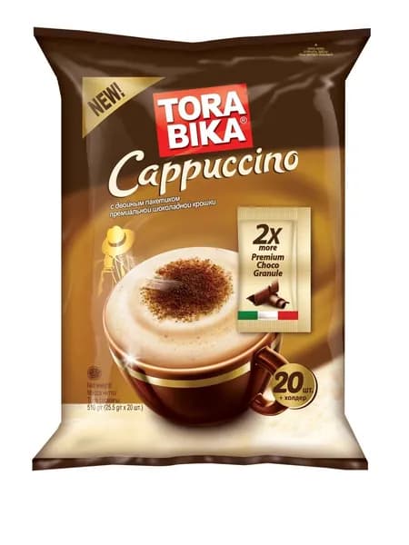 Torabika Кофе Каппуч.пак. шок.крош.20пак., 1 уп