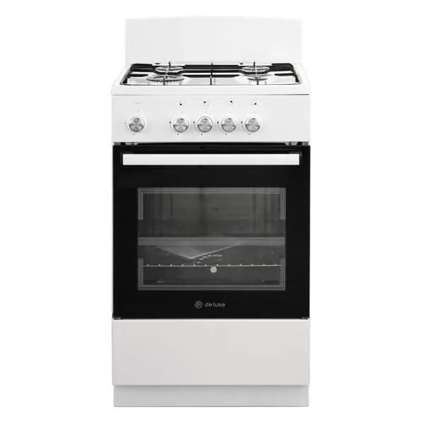 Газовая плита de luxe 5040.48г(щ), 50 см, 4 конфорки, 43 л, белый