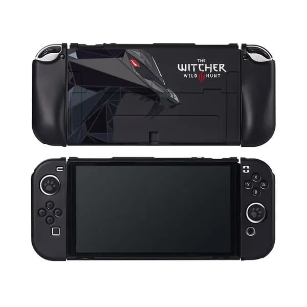 Защитный жесткий чехол для Nintendo OLED/Switch с встроенной подставкой защитное покрытие для консоли с поддержкой под просмотр