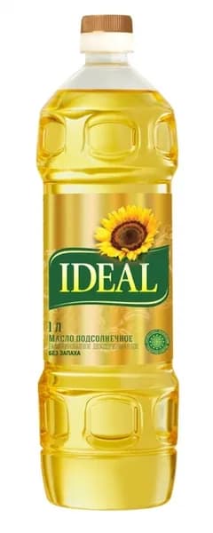 Масло IDEAL подсолнечное, 2 шт по 1 л