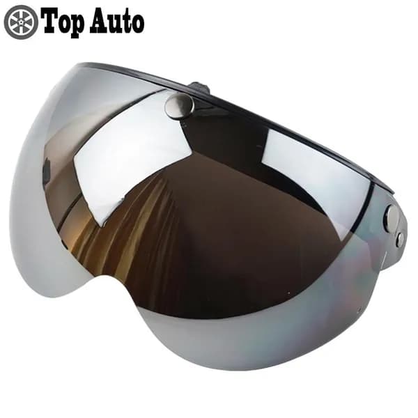 3 Snap Retro Helmet Visor, прочный, полулицевой, ветрозащитный щиток, для мотоциклетных поездок