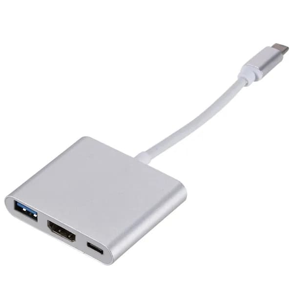 Просмотр-на-экране-установка USB c 4K HDTV-адаптером типа на-разветвитель