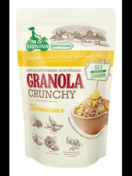 Гранола-мюсли Crunchy Тропическая, 400г