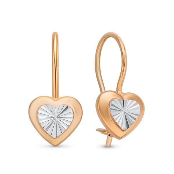 Серьги детские из красного золота 375 пробы 585GOLD