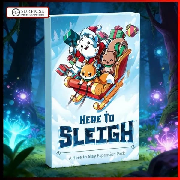 Картовая Игра Here To Sleigh Фэнтези-карточная Игра: Стратегия И Веселье Для Компании!