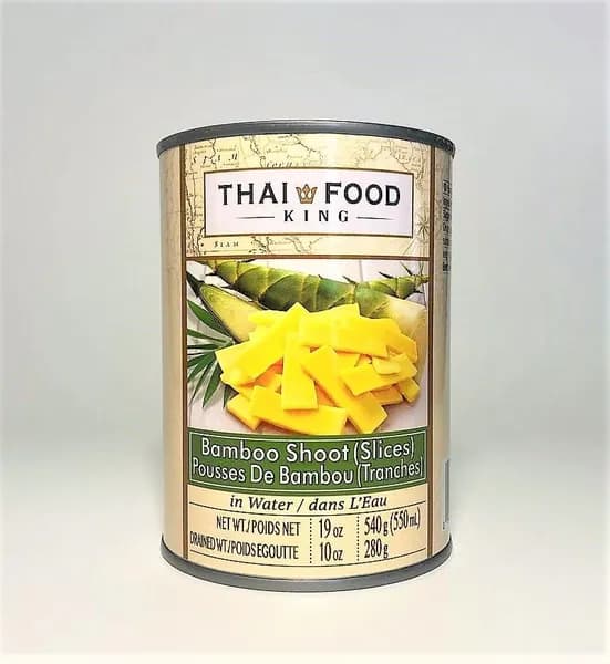 Побеги бамбука резаные в воде Bamboo shoot sliced in water, Thai Food King, ж/б, 540 г, Таиланд