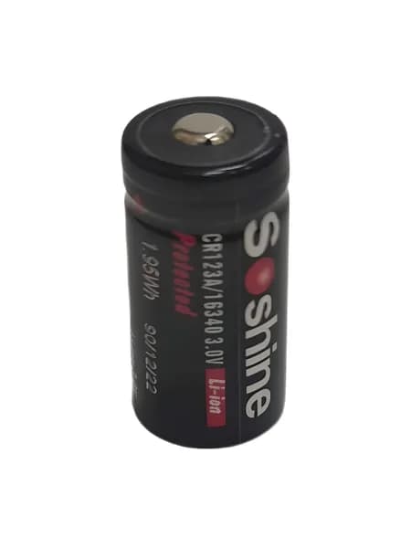 Аккумулятор Li-ion Soshine 16340 CR123 3.0 v 700 mAh с защитой (2 штуки)