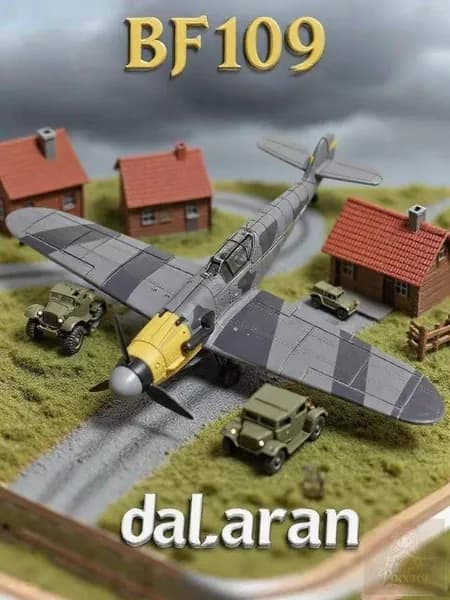 Самолет messerschmitt bf 109 1/48 Немецкая военная техника vs Ил-2,Сборная модель без клея,пластиковая-Dalaran