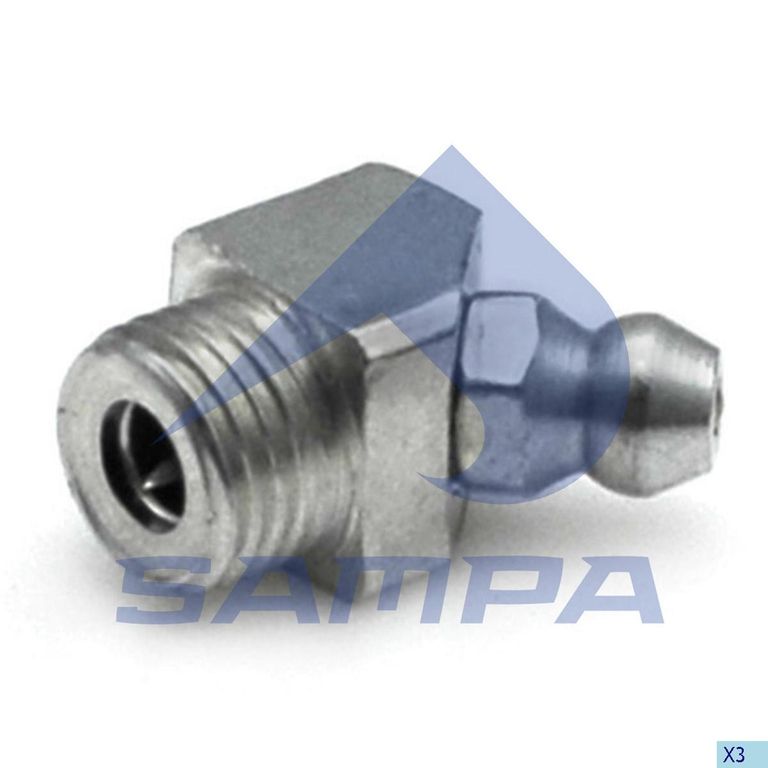 Масленка угловая 45 градусов М10х1 арт 112007 SAMPA