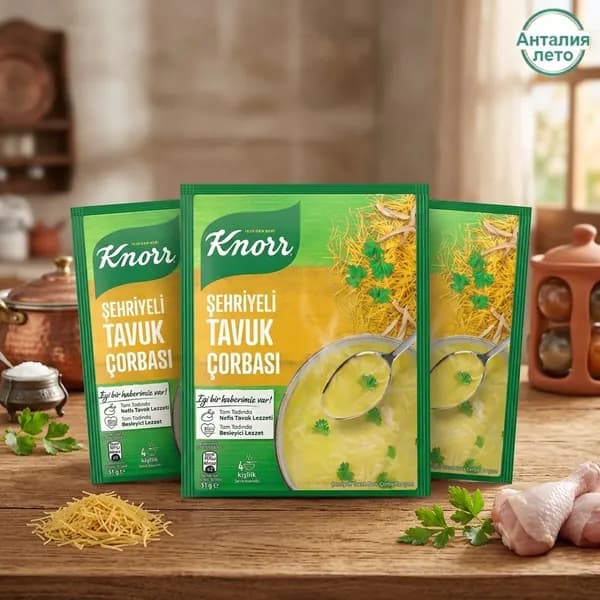 Knorr Готовый суп с вермишелью и курицей на 4 порции, 3x51 г.