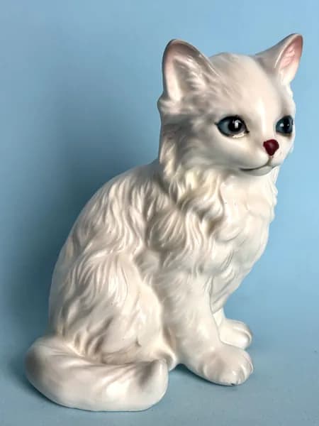 Статуэтка винтажная фарфор, Кот, Кошка, Lefton, Япония