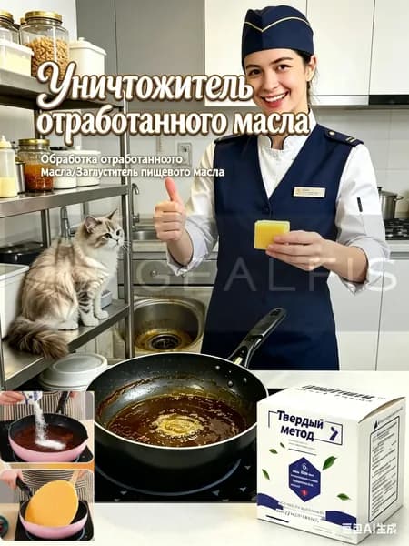 Средство для удаления жира с посуды отвердитель масла 10шт Защита рук и посуды Экологичная чистка