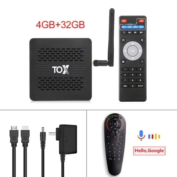 Android Tv box  4 ГБ 32 ГБ t Wifi 4K медиаплеер Поддержка Dolby Atmos Voice Remote