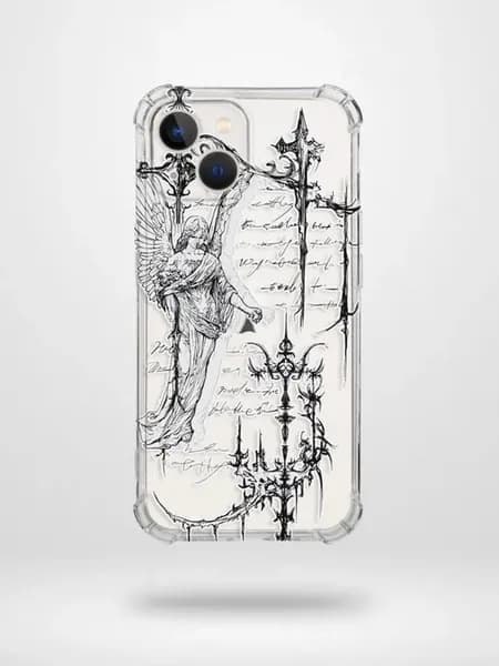 Прозрачный чехол на iPhone 14 Y2K ангел pinterest