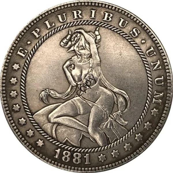 Одна.1881 Коллекция ретро - монет Моргана Девчонка - эльф