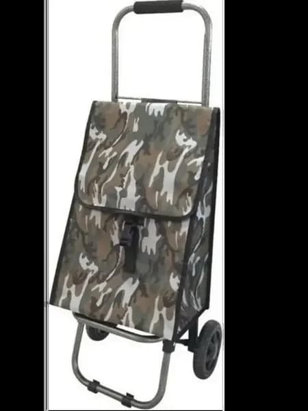 Тележка с сумкой D203 Хаки 30×20×48 см 25 кг