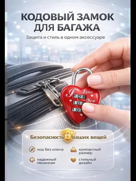 Замок навесной кодовый для чемодана