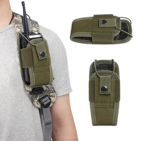 Тактический подсумок для радиостанции MOLLE (15 6,5 5 см) универсальный чехол для рации на пояс или разгрузку