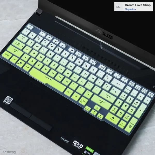 подходит для защитной пленки клавиатуры asus flying fortress 8 чехла ноутбука tuf gaming a15 tuf506iv