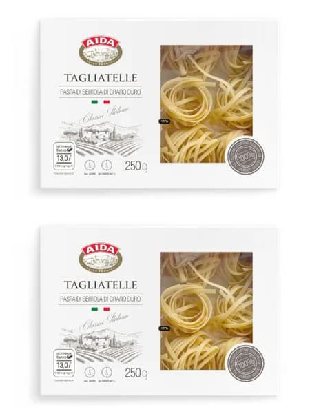 Aida Макаронные изделия Tagliatelle, Гнезда Тальятелле, 250 г , 2 шт