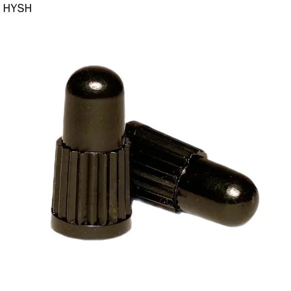Пластиковые колпачки на ниппель PRESTA (FV), черный цвет, 2 шт