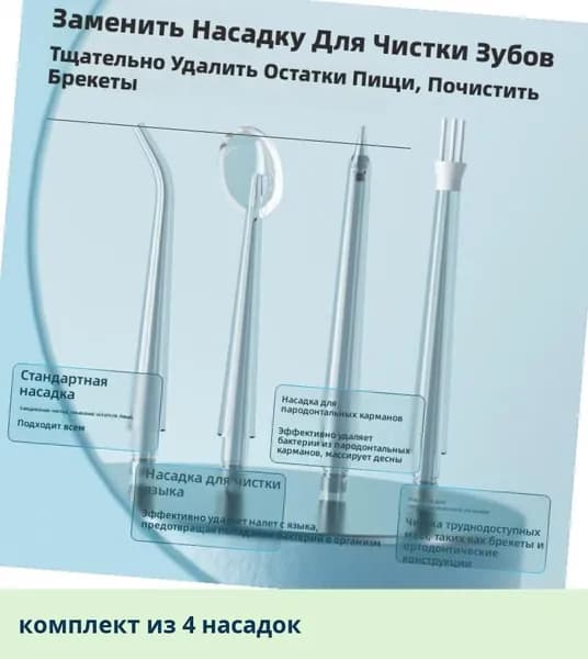Портативный электрический ирригатор для полости рта, мощный водный флоссер для домашнего использования, съемный резервуар для воды, чистка зубов