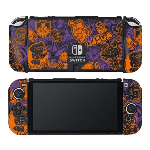 Защитный жесткий чехол для Nintendo OLED/Switch с встроенной подставкой защитное покрытие для консоли с поддержкой под просмотр