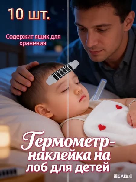10шт.Детский термометр наклейка, градусник для новорожденных