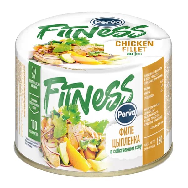 Филе цыпленка Perva Fitness в собственном соку, 180 г