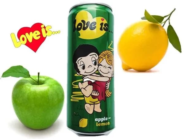 LOVE is Газ напиток яблоко -лимон 330ml